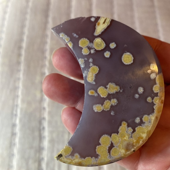 Agate Druzy Moon. GORGEOUS 🔥. Sparkling. Bluish grey tones with bright druzy/wt - Picture 10 of 17